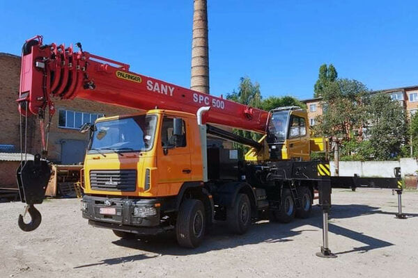 В Одесской области дороги будут строить с помощью автокрана Palfinger Sany SPC 500